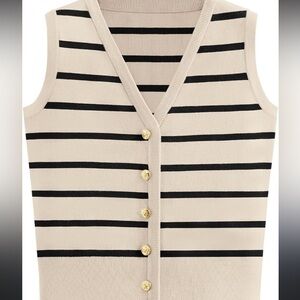 Amazon Sweater striped Button vest